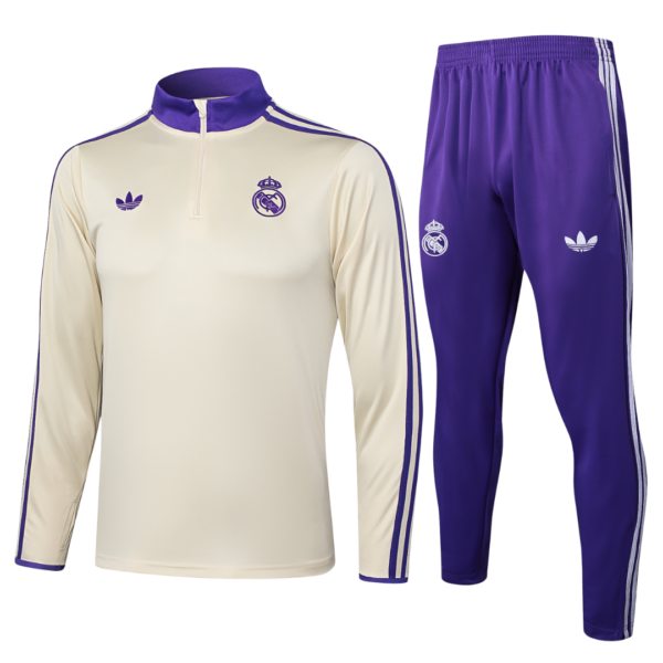 Chándal 2025/26 Cremallera Media - Real Madrid